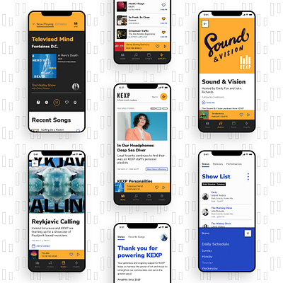 KEXP Mobile App app music radio ux ux ui