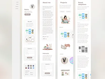 Responsive Portfolio animals app design inspiration minimal mobile personal portfolio research responsive ui uidesign ux uxdesign