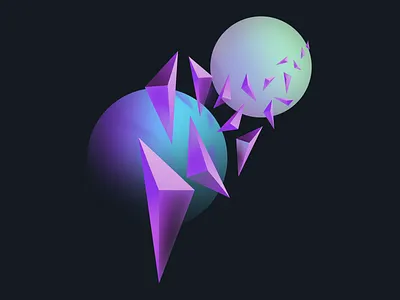 Deep Friday's Space deep figma glow illustration minimal neon pixelmator shadows space vector web