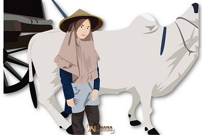 Sapi design illustraion illustration illustration art illustration design illustrations illustrator muslimah vector woman woman illustration