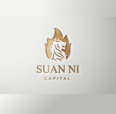 SUAN NI LOGO brand branding business design gold golden graphicdesign icon identity lion logo mark minimal symbol vector