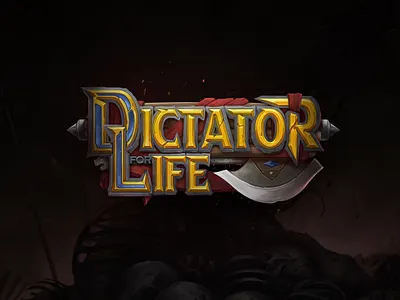 "Dictator for life" logo for card game 2d cardgame digitalart fantasy gameart logo logodesign logotype ui