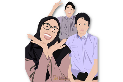 Sister Brother branding brother brotherhood design family family portrait illustration illustrator sister sisterhood