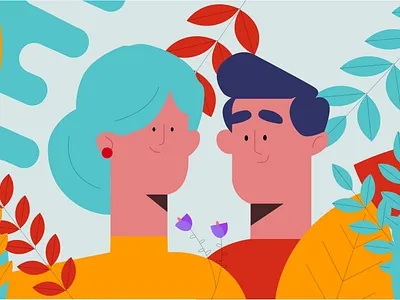 couple - flat design art characterdesign cute art design flatdesign flatdesigninspiration illustration illustrator inspiration minimalart