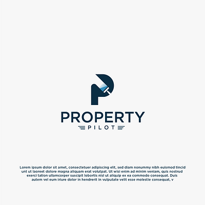 Property Pilot brand creative fiverr fiverr.com fiverrgigs flat graphic design logo designer minimalist modern