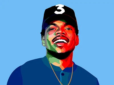 Chance The Rapper Color Pop Vector Portrait brand chance chance the rapper design graphic design illustration matt hodin matt hodin design music vector