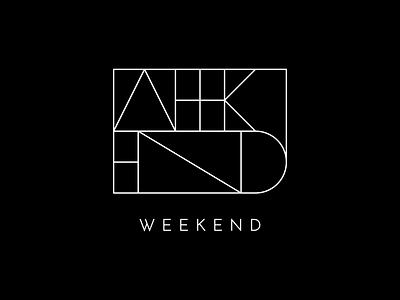 Weekend design identity inkscape logo mark monogram monograms typography weekend