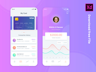 Money Transfer App UI Concept assets banks chart creditcard debit card expense tracker graphs money app money transfer tabs