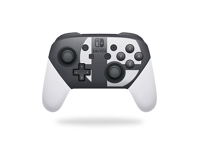 Switch Pro Controller controller illustration nintendo nintendoswitch pro skeuomorphism vector video games