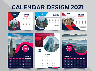 2021 Calendar Template Design Bundle banner design business flyer design corporate flyer flyer design print flyer trifold brochure wall calendar template