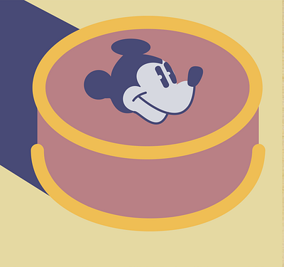 micky mouse cake design flat illustration minimal