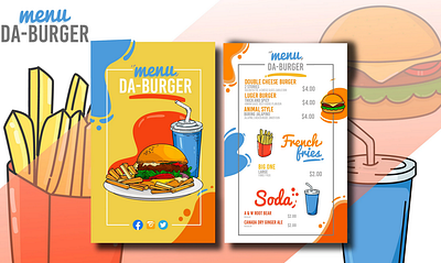 Restaurant Menu fast food menu food menu menu modern menu restaurant logo trifold menu