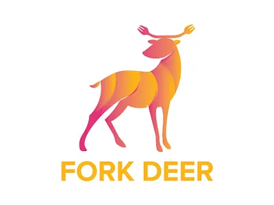 Deer Color full Logo Design animal deer deer logo food full color