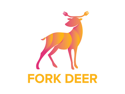 Deer Color full Logo Design animal deer deer logo food full color