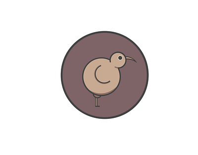 Kiwi Bird animal beak bird brown creature cute dribbble hello kiwibird logo