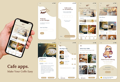 Cafe Apps app design mobile mobile app design mobile ui ui ui design ux uxdesign