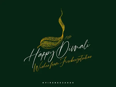 Diwali Poster 2020 art blackonewhitegk concept design firebeez green illustration india indian lamp photoshop poster tamil tamilnadu vector