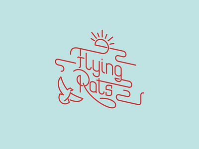 Flying Rats branding design icon illustration lettering logo logo vector