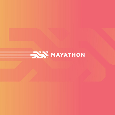 Mayathon Logo clean competition marathon minimal runner running running man simple typography