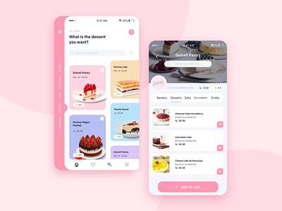 Pastry_ App app app design branding design ui uiux ux web