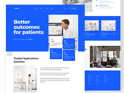 Better Outcomes Web Design blue design ui ux web white