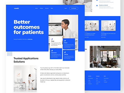 Better Outcomes Web Design blue design ui ux web white