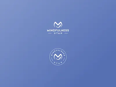 M+U monogram clean emblem emblem logo mindfulness minimal mu monogram smile smiley face typography utah