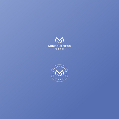 M+U monogram clean emblem emblem logo mindfulness minimal mu monogram smile smiley face typography utah