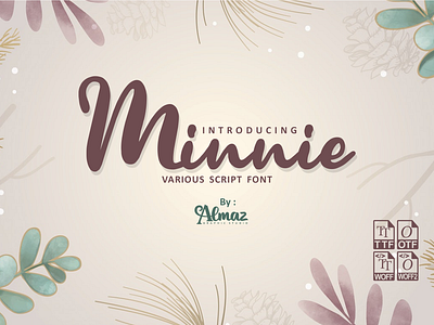 Minnie creative font fancy fonts font awesome font design handmadefont modernfont sans serif sans serif font sanserif script font script lettering simple