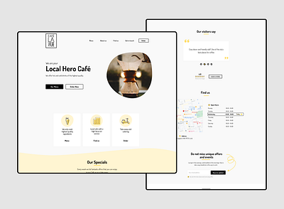 Café Website Redesign design ui ui design ux ux design webdesign website design