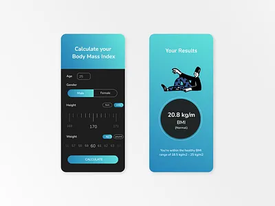 Calculator - BMI Calculator bmi brand identity branding calculator calculator app colour ui ui design user experience user interface ux visual design