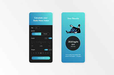 Calculator - BMI Calculator bmi brand identity branding calculator calculator app colour ui ui design user experience user interface ux visual design