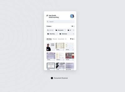 Document Scanner dashboard app documentation scanner uidesign uiux