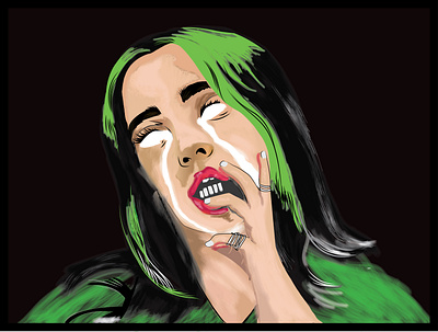 Bilie Eilish art billie eilish design ilustrator vector