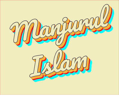 Typography - Manjurul Islam branding creative design design illustration logo minimal typography vector