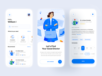 Doctor App - Exploration 💊 clean doctor doctor app healtcare health health illustration medicine mobile ui ui