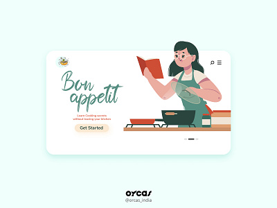 👩‍🍳Cooking Blog Landing Page | UI Design app design application design foodblog illustration orcas ui ui ux uidesign uiux uxdesign vector webdesign website design