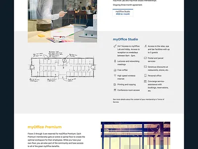 myOffice Website Design home page web design wordpress