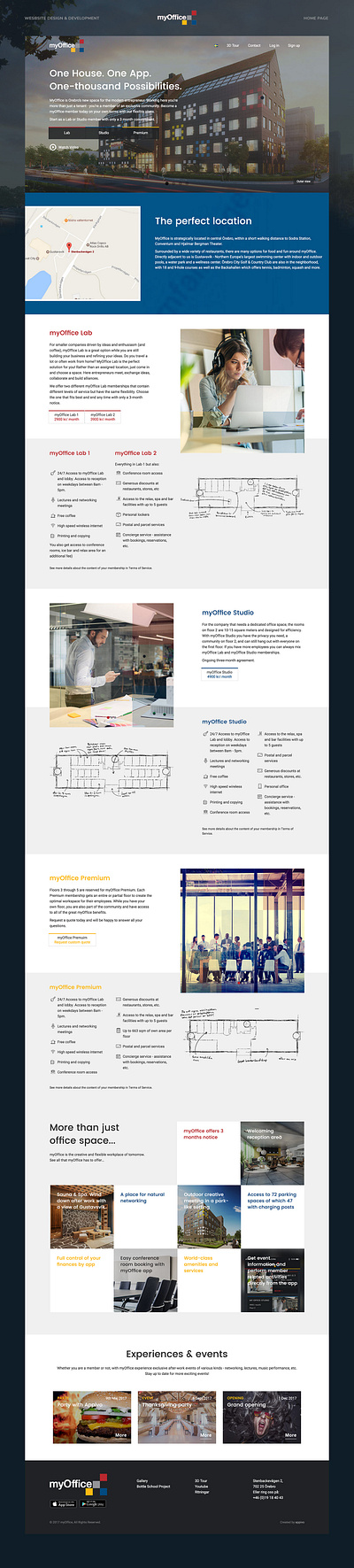 myOffice Website Design home page web design wordpress