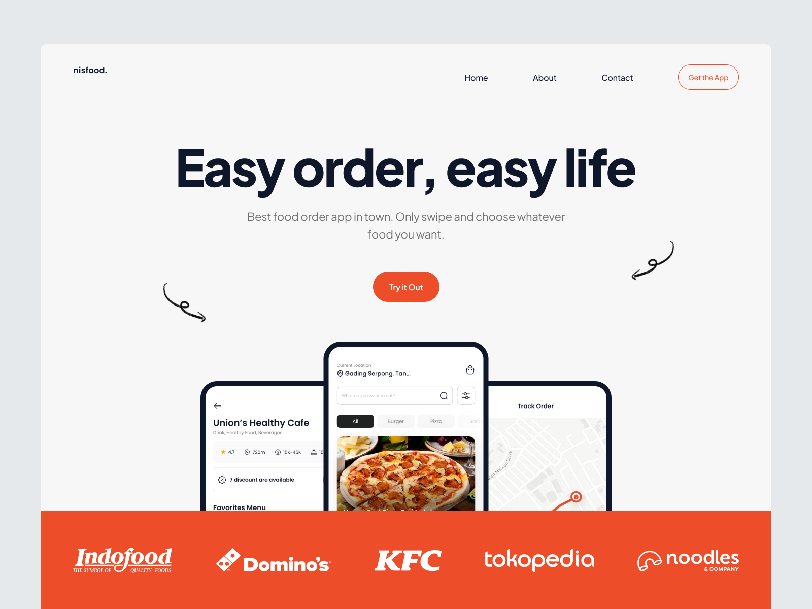 Nisfood App Landing Page by Rezha Aaron 🎃 for Kretya Studio on Dribbble