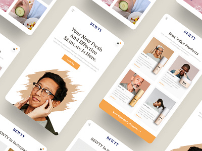 Bewty Responsive screens app beuty curology ecommerce makeup medicine mobile mobile app mobile ui mockup model personal care product responsive responsive web design responsive website skin skincare women