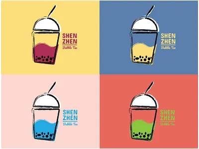 Shenzhen Bubble Tea Logo Design - 30 Days Challenge Logocore branding bubbletea challenge daily 100 challenge design illustration logo logocore shenzhen ui ux web web design webdesign weeklywarmup