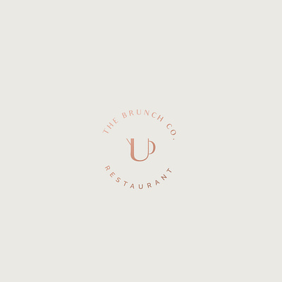 Logo for restaurant branding cup identity logo logo design logomaker logotype pink gold restaurant round round logo