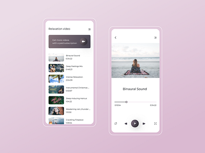 ASMR video player androidapp app app design application application design applications design ios app ui uiux