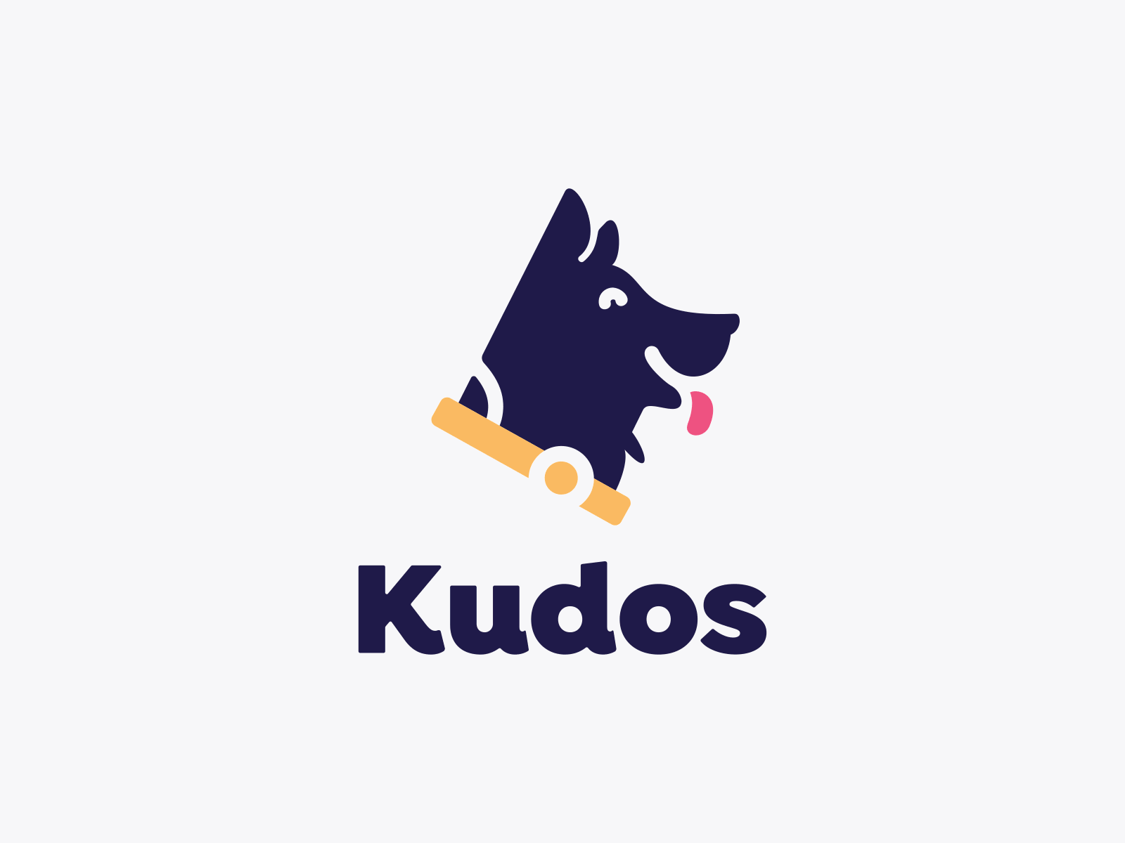 Kudos – Fetching rewards ( Shiba Inu ) animal brand branding card design dog friend fun illustration kudos logo mark pet puppy shiba typography vector