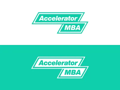Accelerator MBA brand branding creative design idea logo logotype mark minimal typography