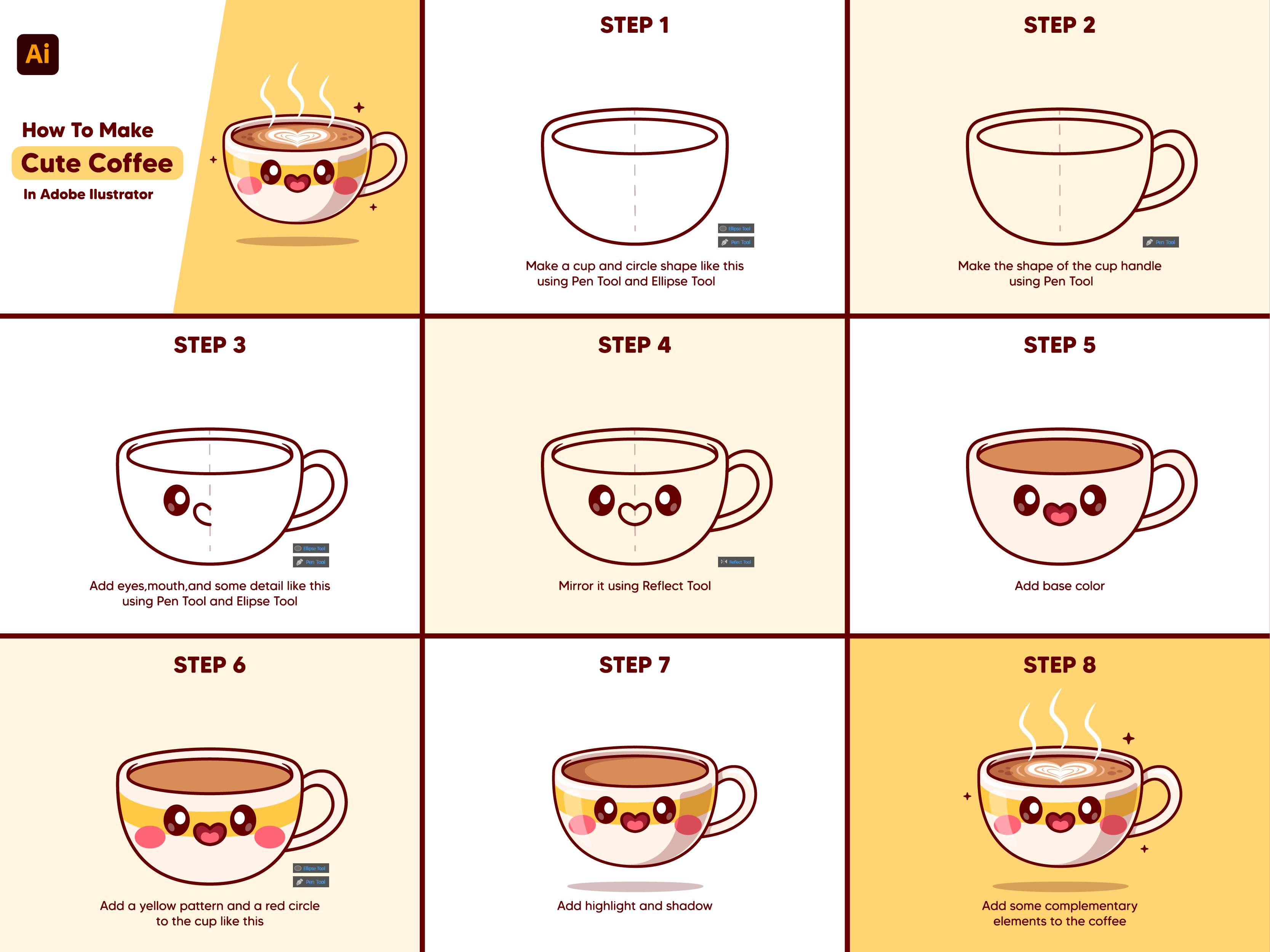 #CatalystClass Cute Coffee Character😻☕ by catalyst on Dribbble
