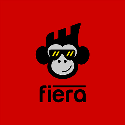 FIERA - Logo Concept animal logo brand brand identity character concept funny glasses hairstyle mascotlogo monkey style