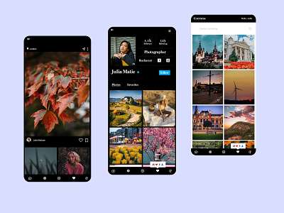 Cozyness Social Photography Mobile android app apple creative creative design design design app ios ios app ios app design mobile mobile app mobile app design photography ui uidesign
