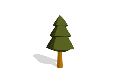 Low Poly Triangle Line Green Fir Tree. Illustration EPS 10 fir tree illustration jungle lowpoly nature